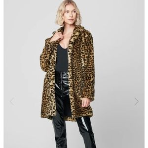 Blank NYC Leopard Faux Fur Jacket
